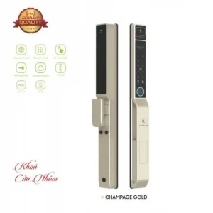 Khoá thông minh cửa nhôm Kassler KL-599 VF CHAMPAGE GOLD APP