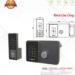 Khóa thông minh Kassler KL - 579CNC GOLD GREY
