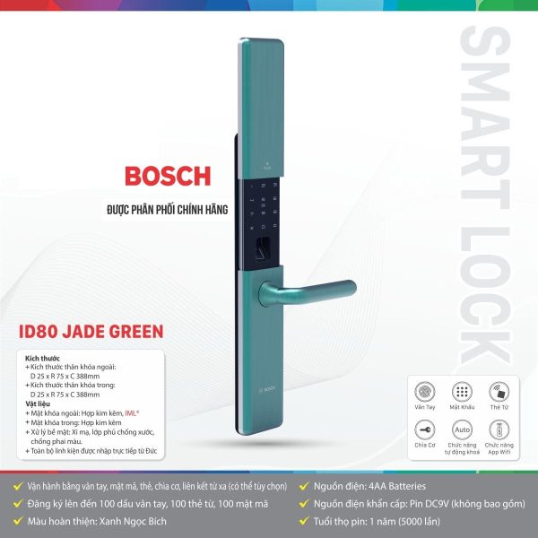 Khóa thông minh Bosch ID80 - DE - Gia Huy Lock
