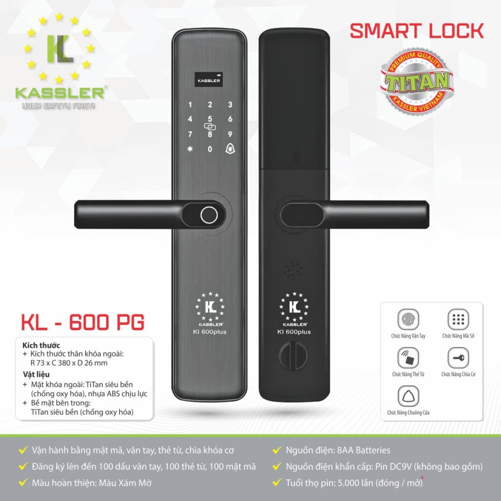 Khóa thông minh Kassler KL - 600PG