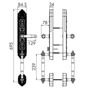 Khóa thông minh cửa biệt thự tân cổ điển Kassler KL - 989 F