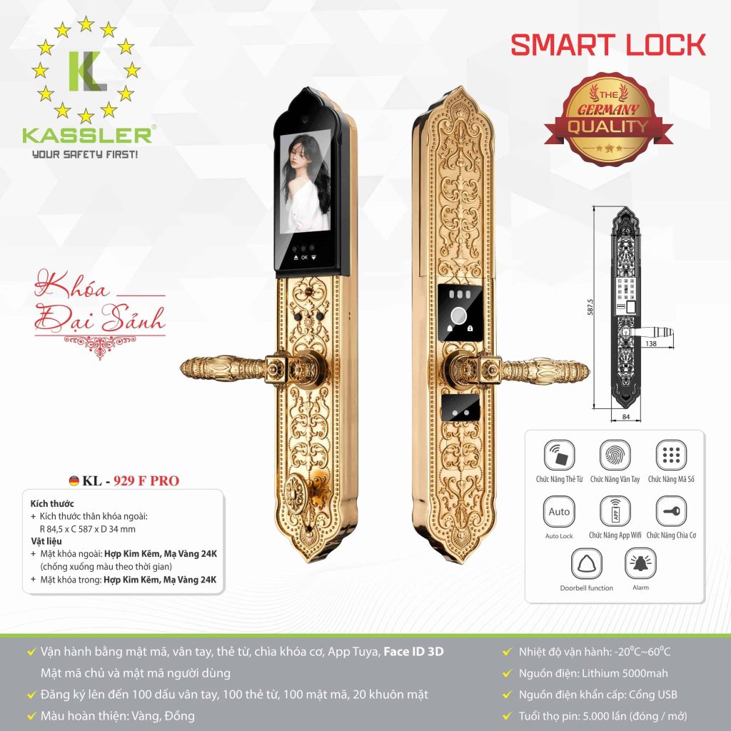 Khóa thông minh Kassler KL - 929 F PRO
