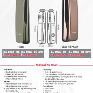 Khóa thông minh Bosch EL 800A - DE Gia Huy Lock