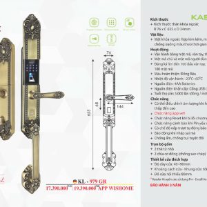 Khóa thông minh Kassler KL - 979 GR