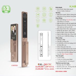 Khóa thông minh Kassler KL - 968 CNC COFEE