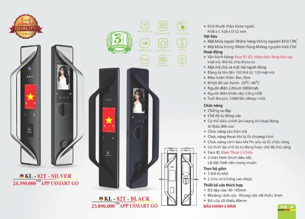 Khóa thông minh Kassler KL - 82T