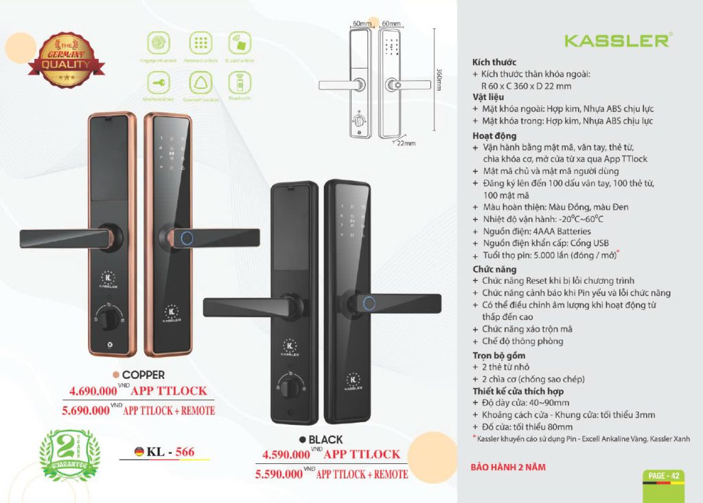 Khóa thông minh Kassler KL - 566
