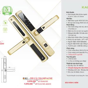 Khóa thông minh Kassler KL - 599 LX