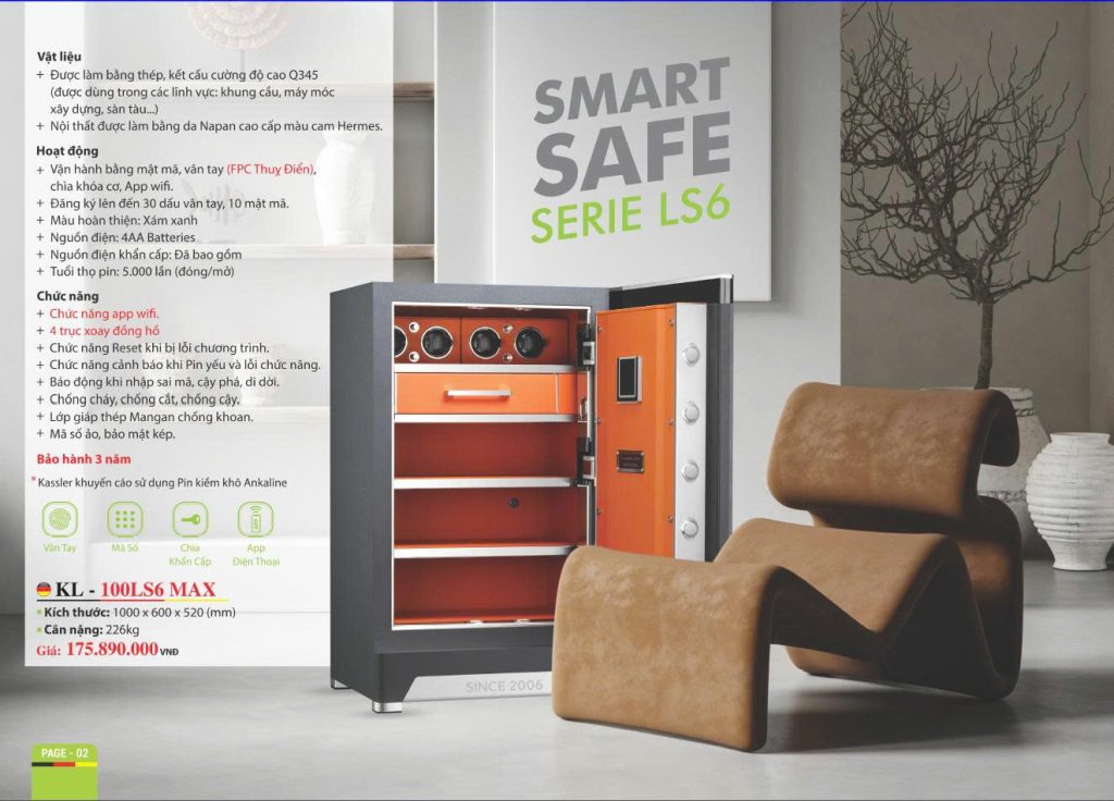 Két sắt thông minh Kassler KL - 100LS6 MAX