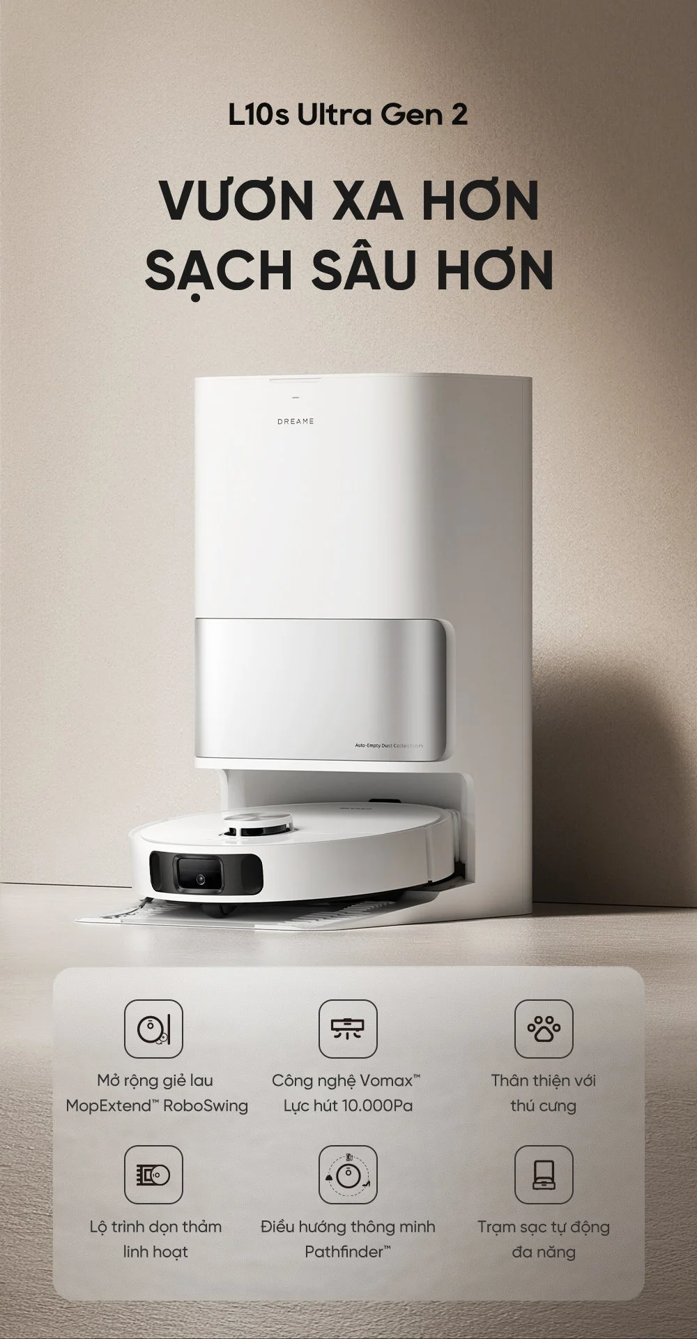 ROBOT hút bụi thông minh DREAME L10s Ultra Gen 2