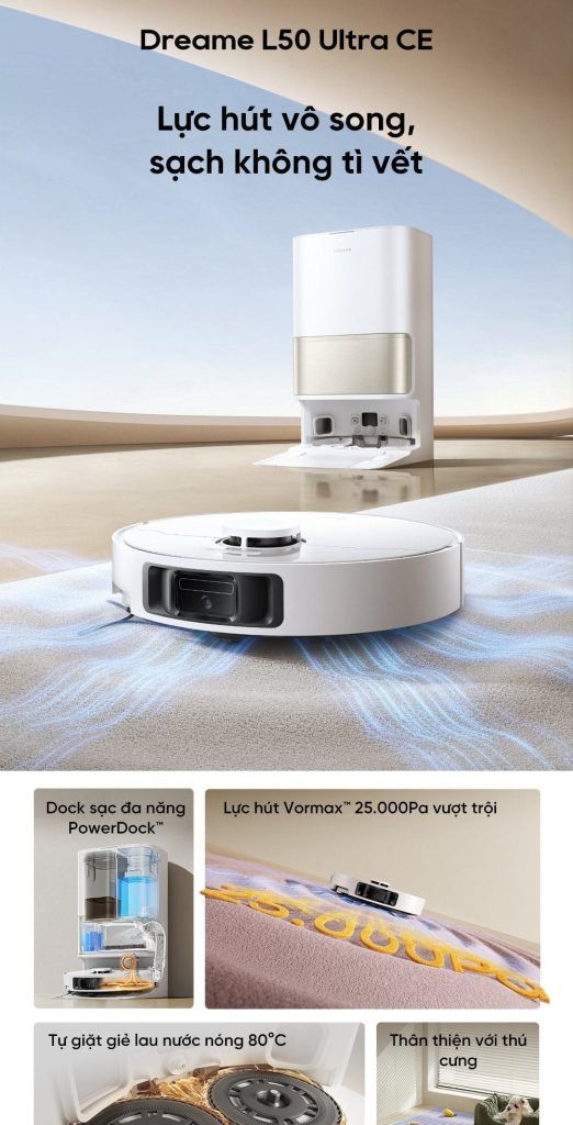 ROBOT hút bụi thông minh DREAME L50 Ultra CE