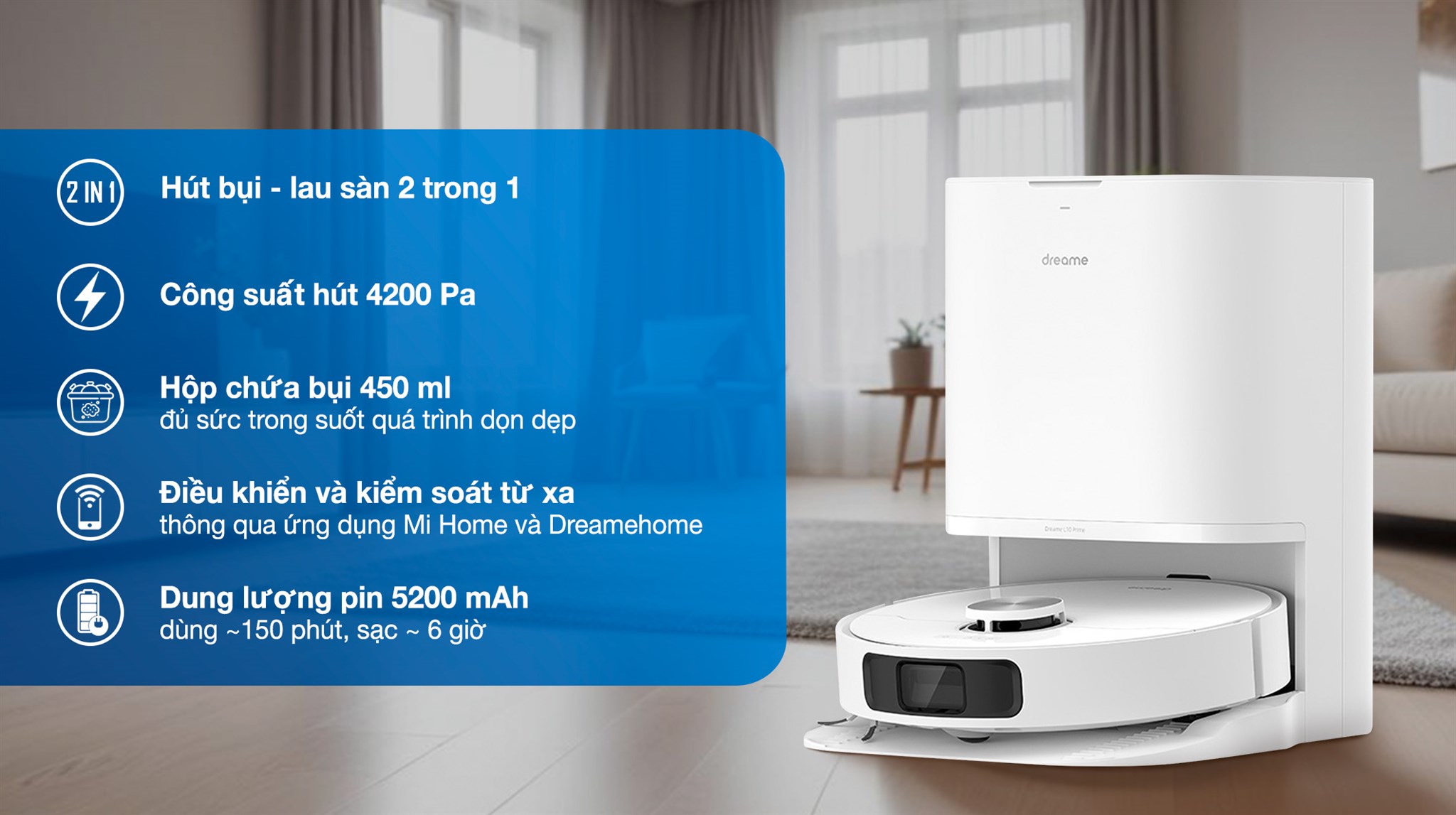 ROBOT hút bụi thông minh DREAME L10 Prime