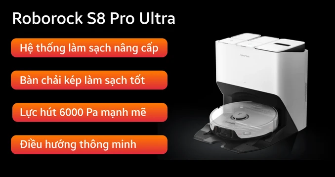 ROBOT hút bụi thông minh ROBOROCK S8 Pro Ultra