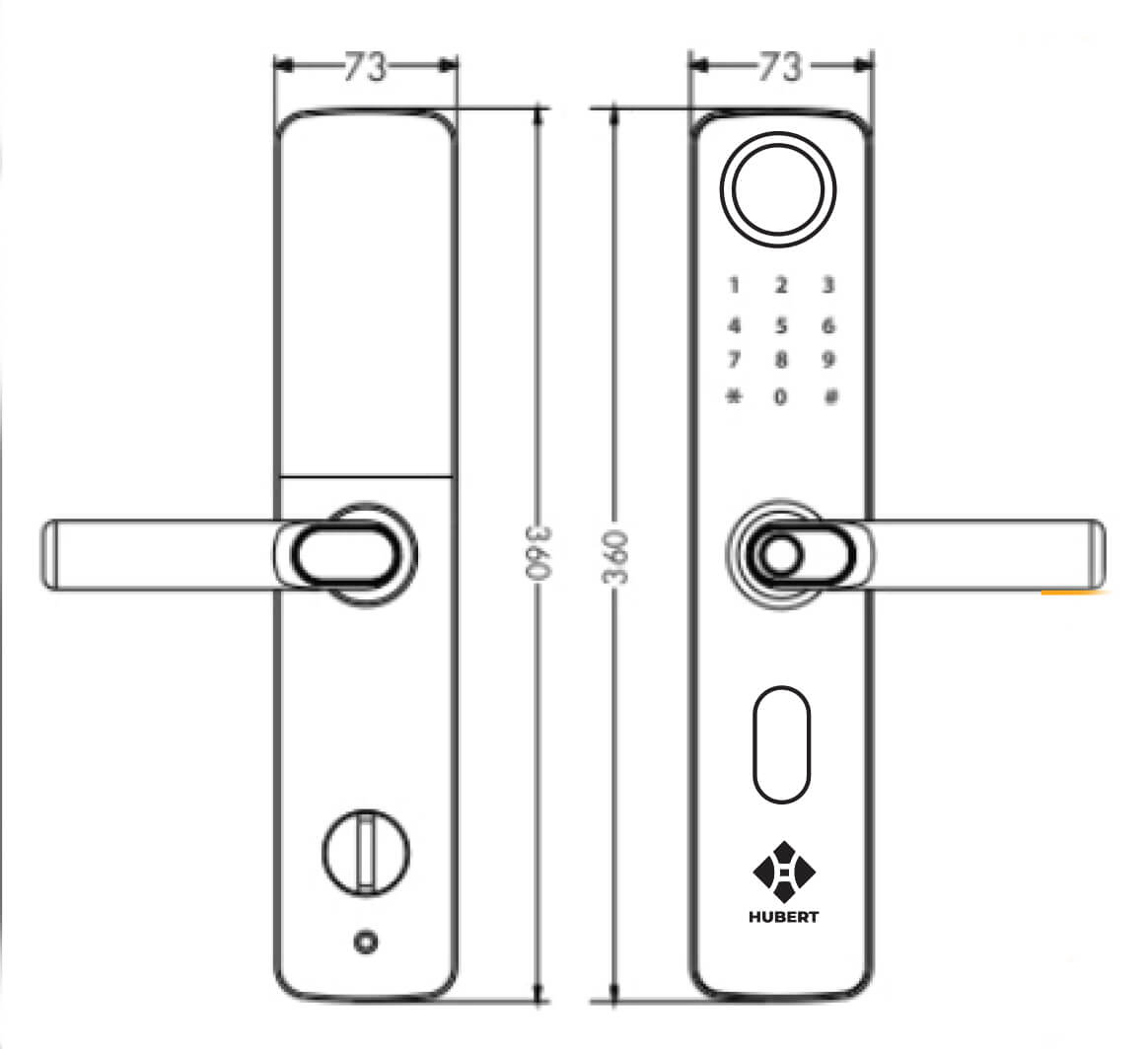 Khóa thông minh Hubert HB CG66 - Ảnh 3
